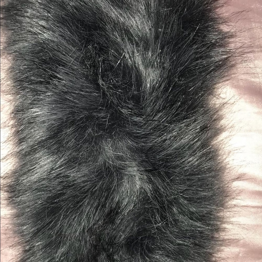 Grey fur headband